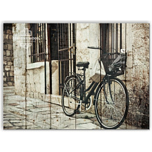 Прочные и долговечные панно для стен Creative Wood Велосипеды Велосипеды - Велосипед с корзиной